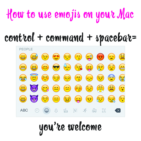 how to open up emojis on mac