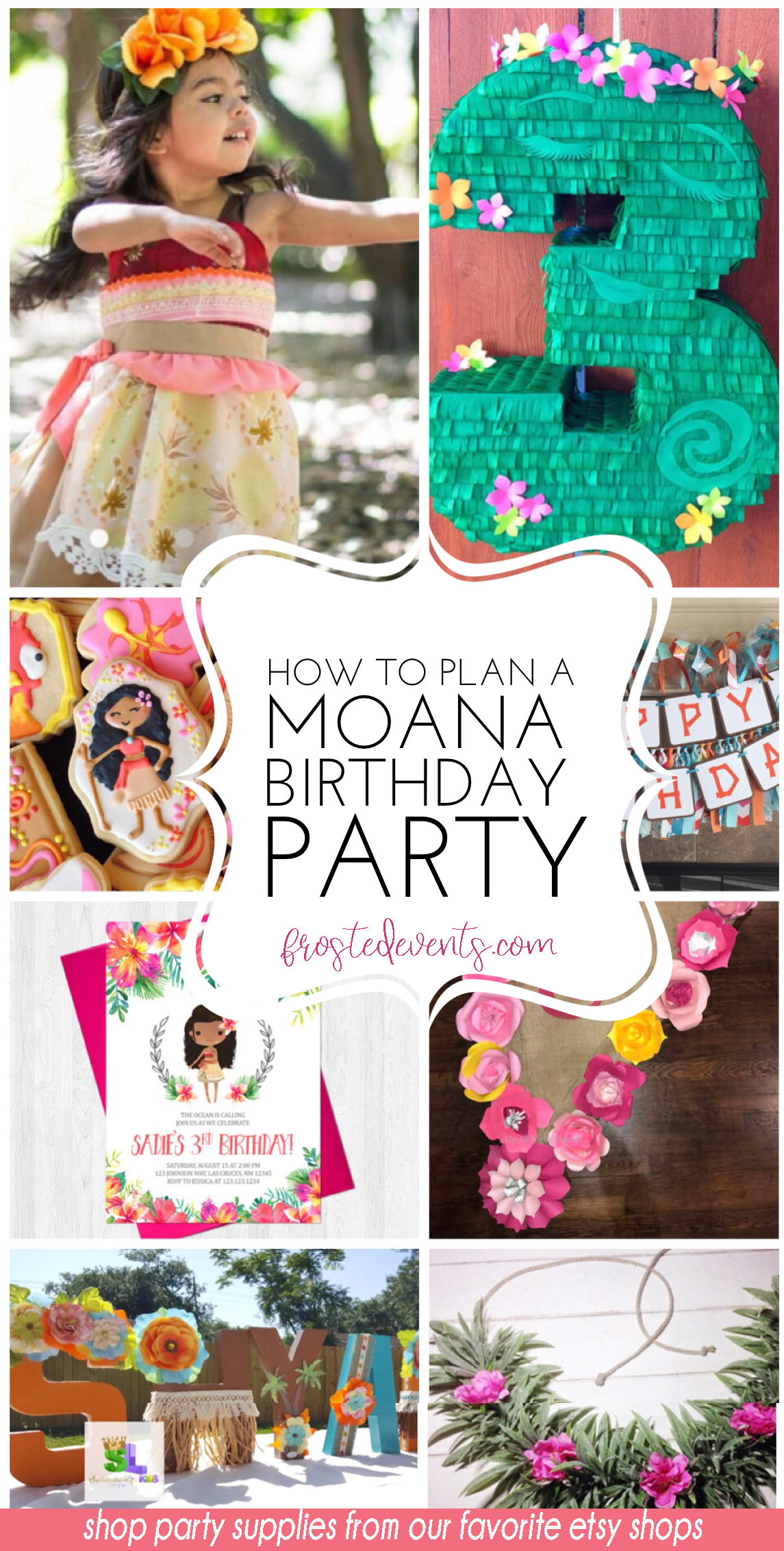 Moana, Moana Birthday, Moana Centerpieces, Moana Birthday Supplies