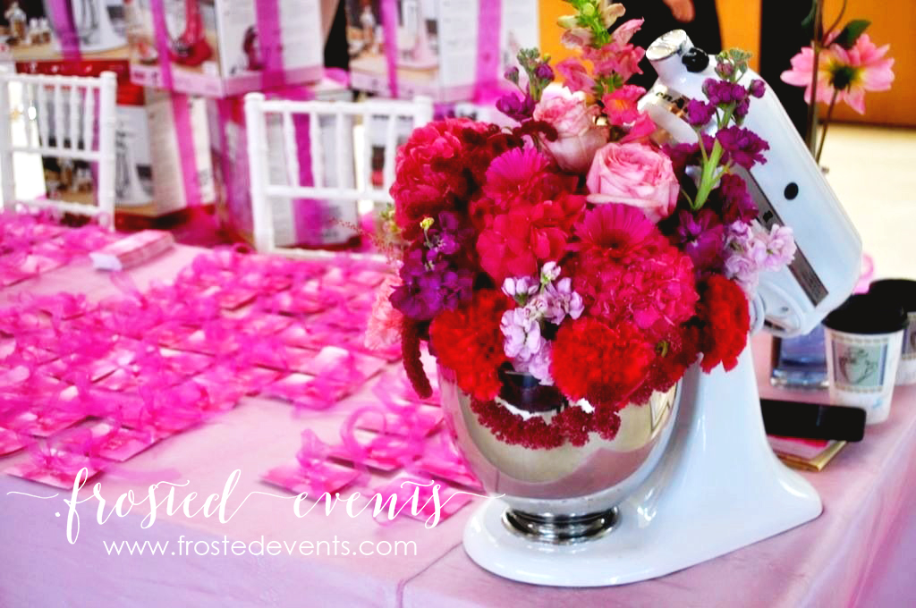 La Vie En Rose Breast Cancer Charity Event at the French Embassy |Sponsored by Kitchen Aid| Styling by Frosted Events -frostedevents.com Pink Dessert Table + Candy Bar inspiration