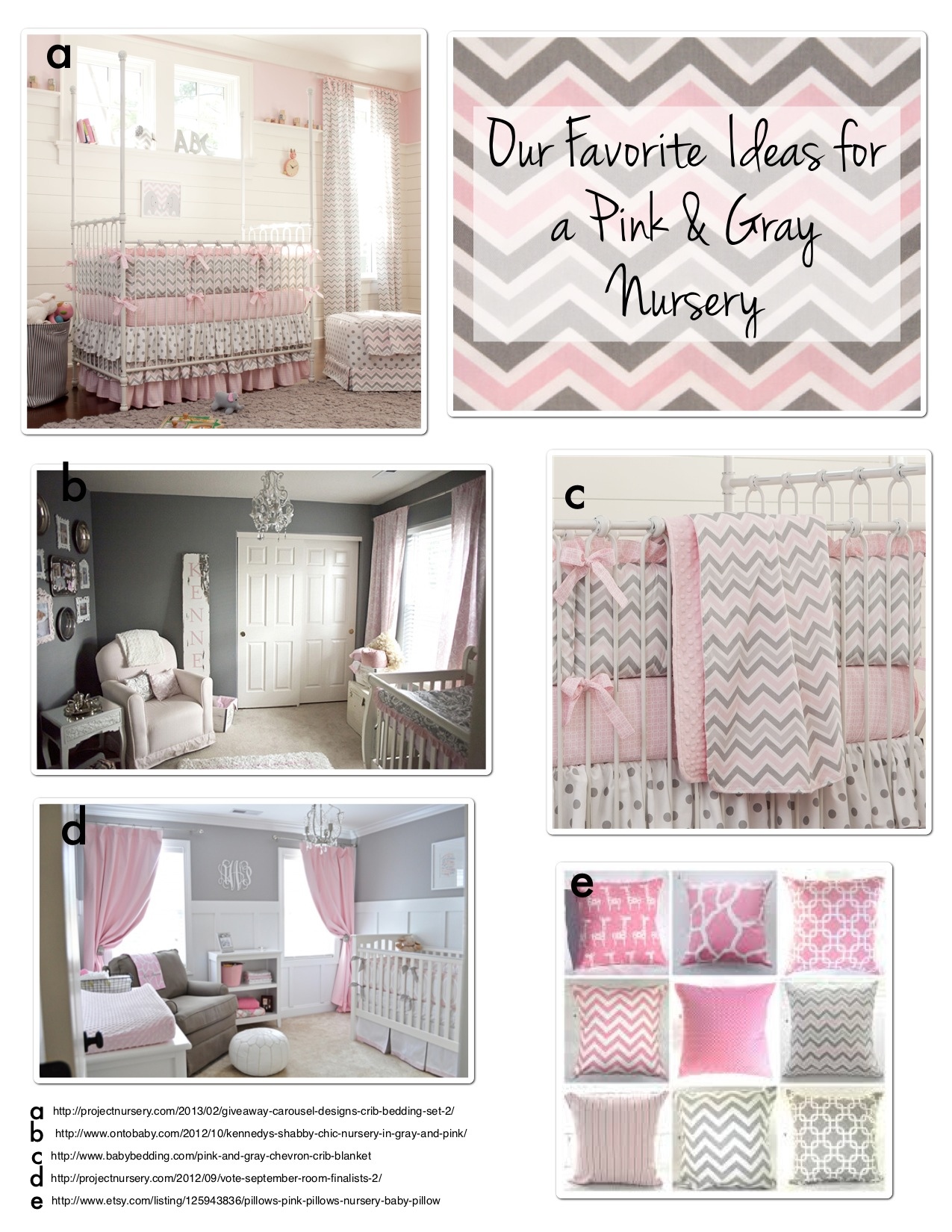 Pink and Gray Nursery Design Ideas and Inspiration www.frostedevents.com