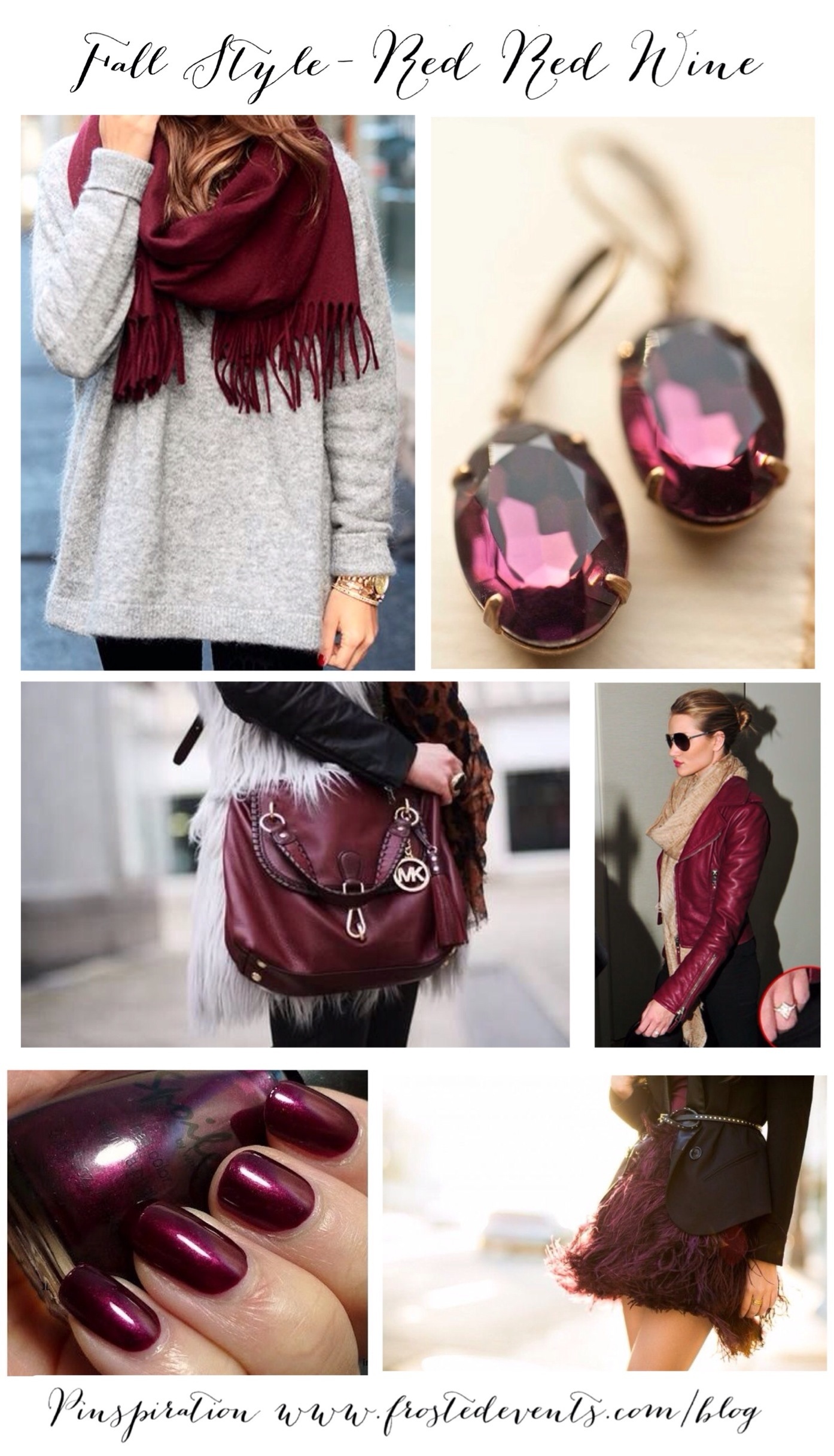Fall Style Red Winde Burgunday Fashion Ideas & Inspiration www.frostedevents.com