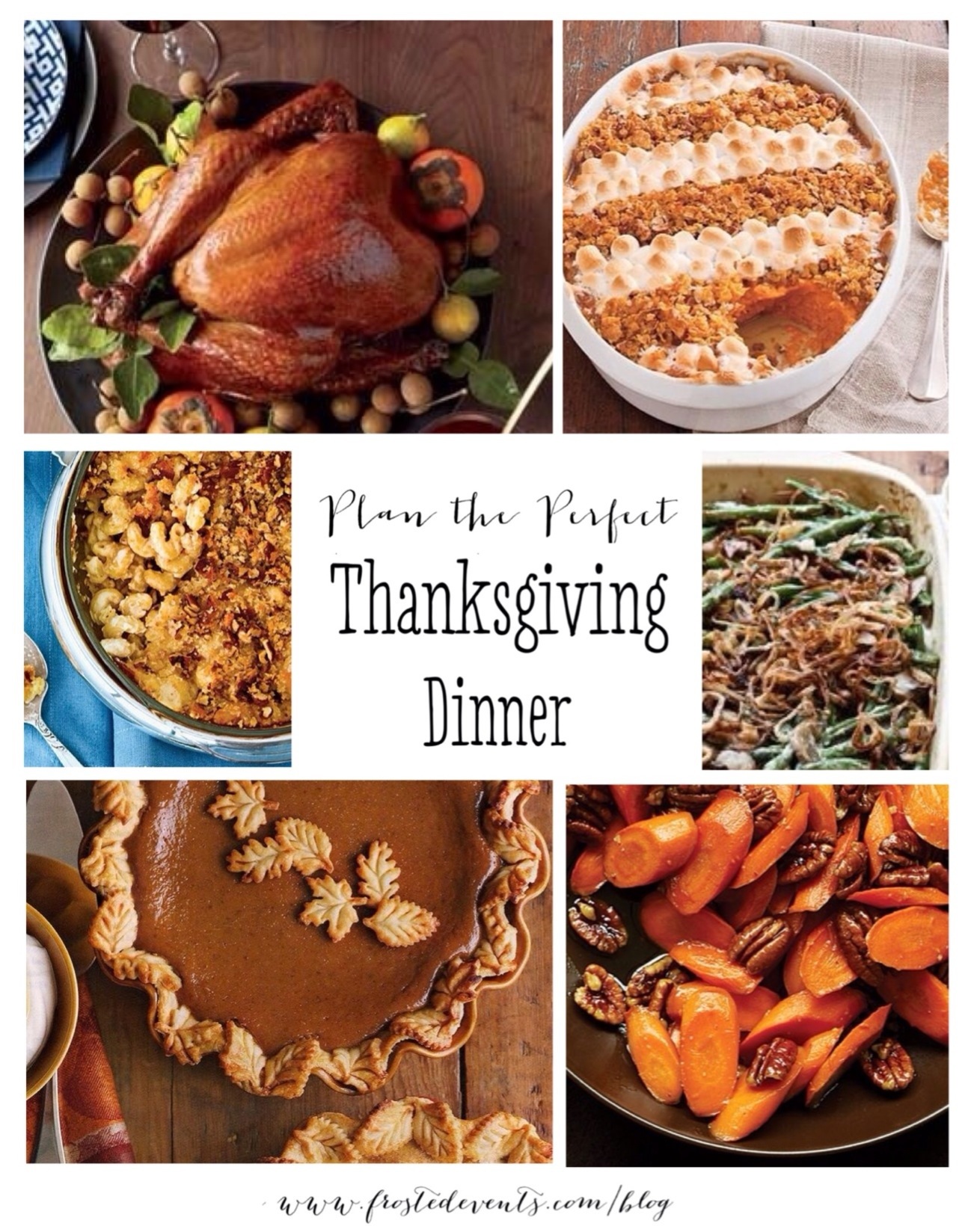 Thanksgiving- Plan the Perfect Thanksgiving Dinner www.frostedevents.com Thanksgiving Menu Planner