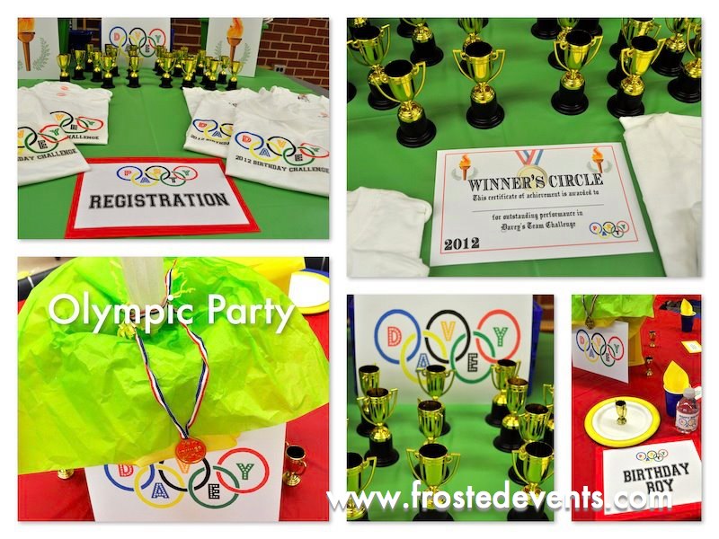 Olympic Theme Birthday Party www.frostedevents.com
