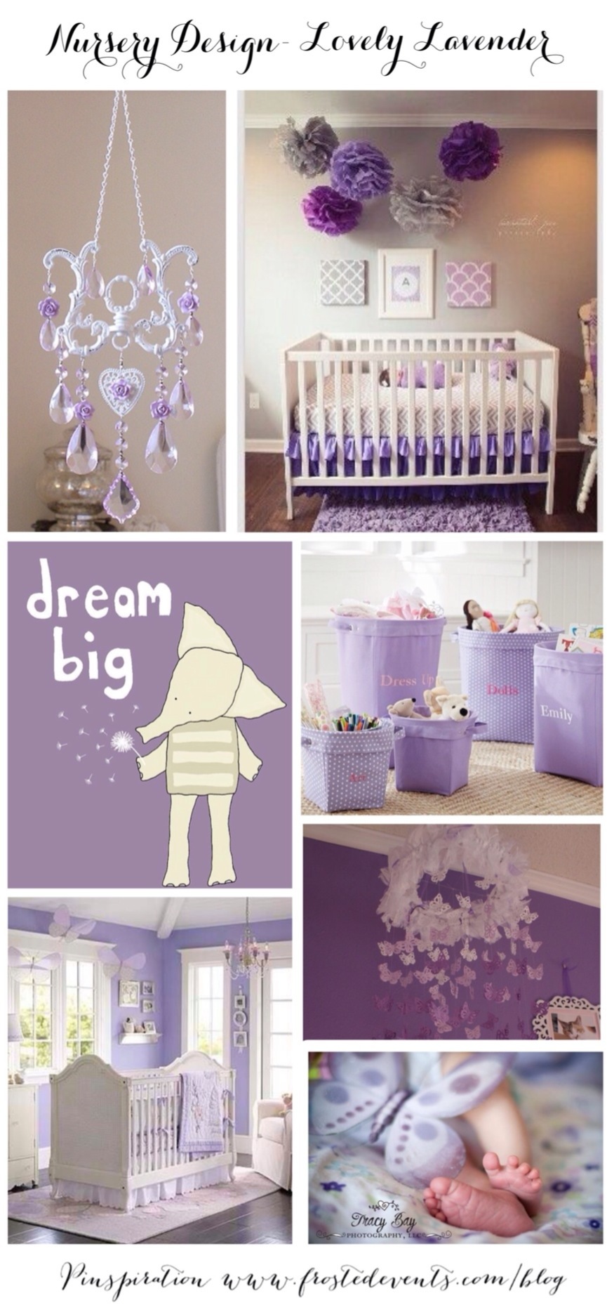 Lovely Lavender Nursery Design www.frostedevents.com Nursery Ideas & Inspiration- Purple