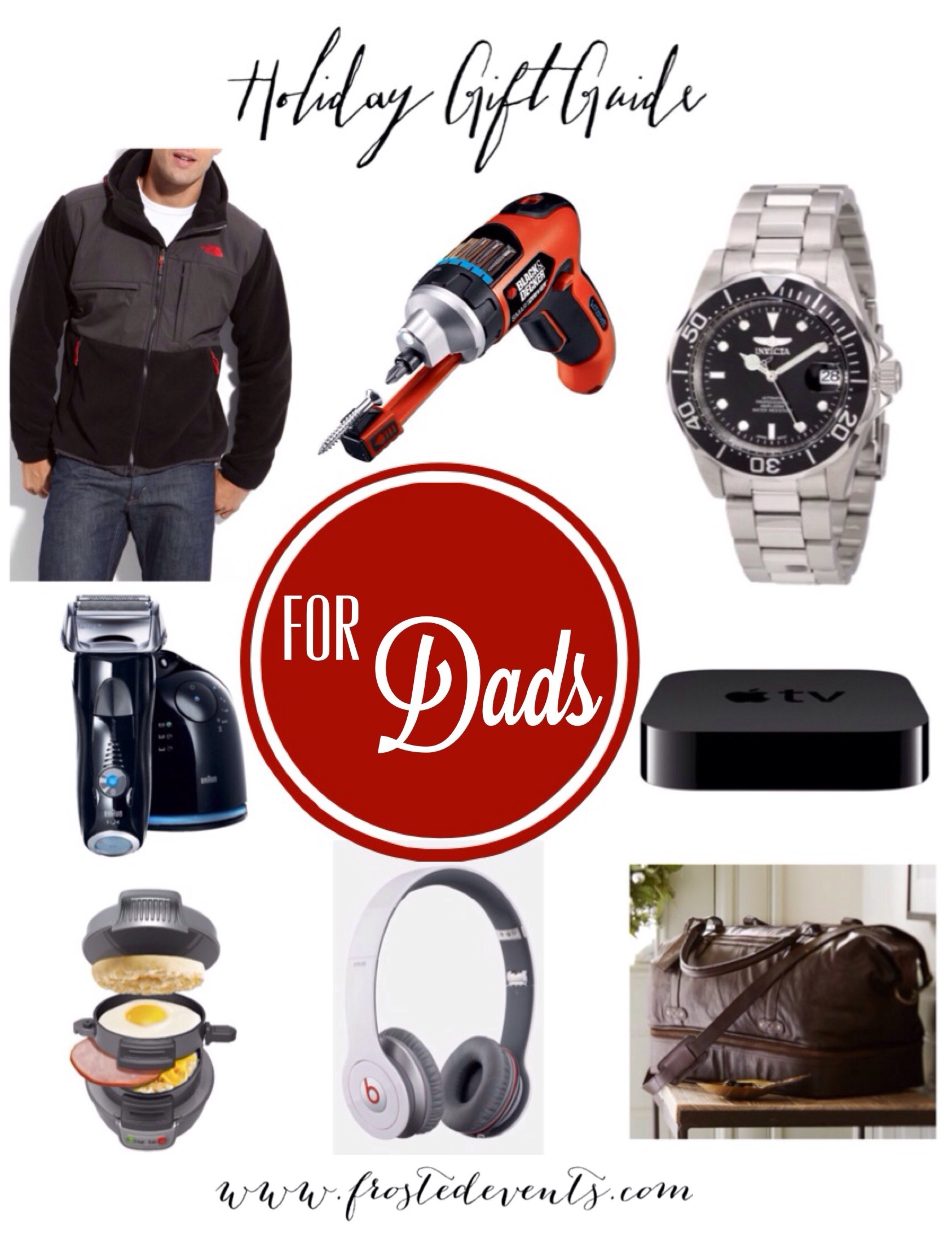 Holiday Gift Guide for Dads www.frostedevents.com Top Christmas Gift Ideas for Fathers