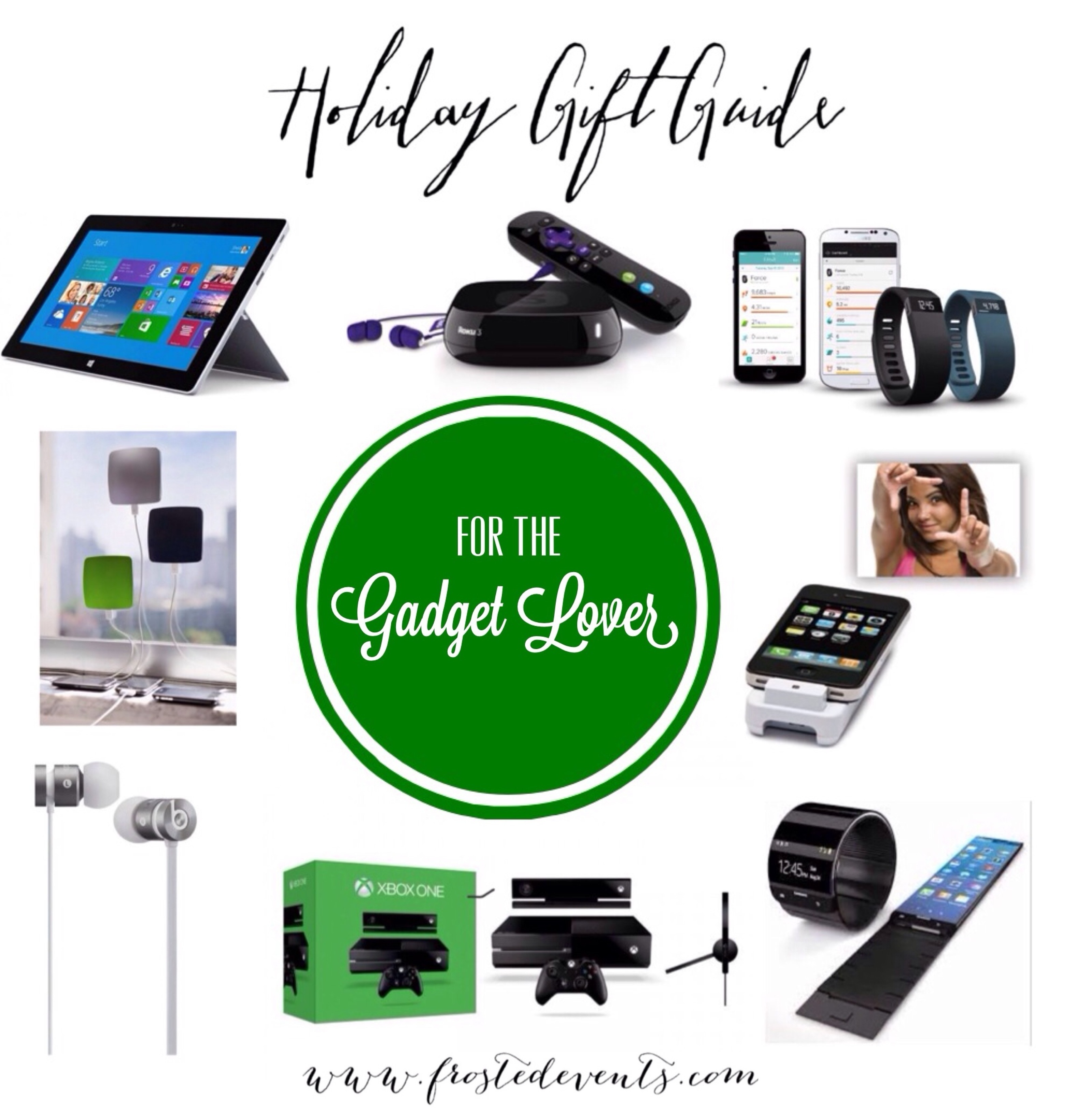 Holiday Gift Guide for Gadget Lovers www.frostedevents.com Christmas Gift Ideas
