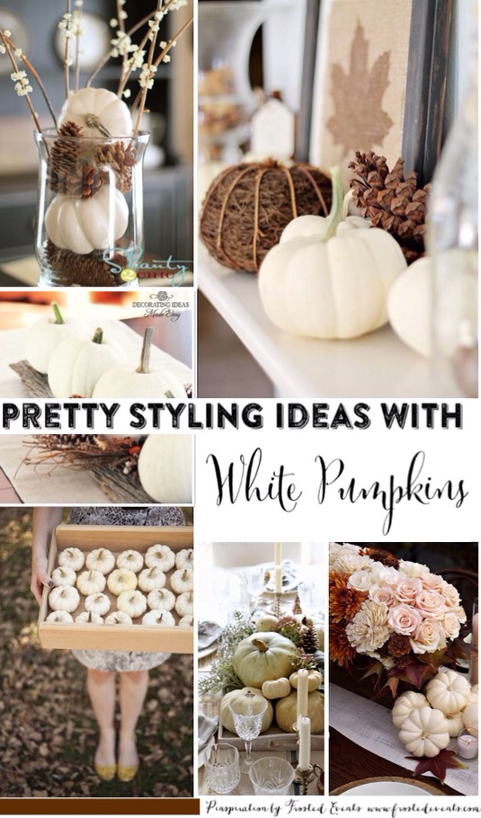 Pretty Style Ideas Using White Pumpkins