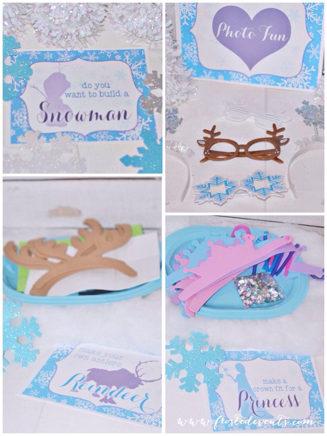 Frozen Birthday Party Decorations Favors Games Printables Crafts www.frostedevents.com