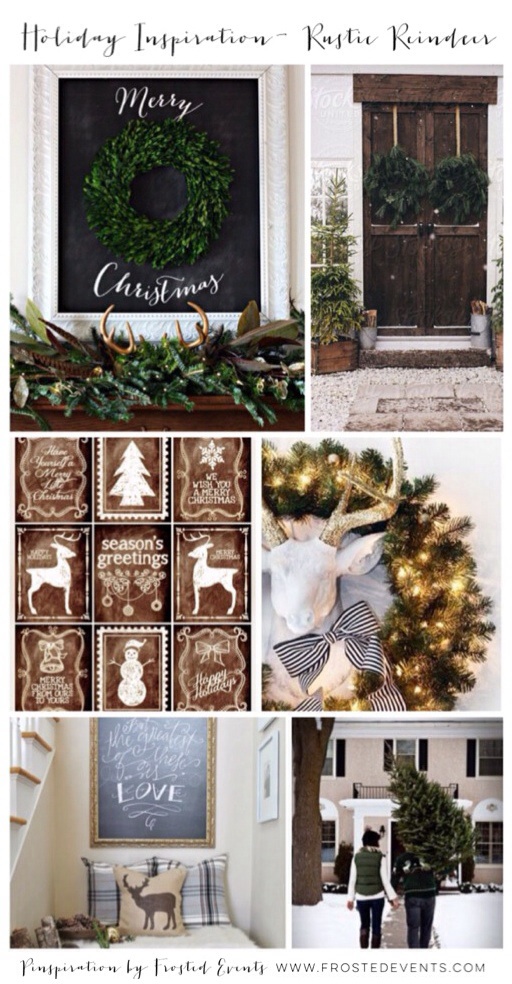 Christmas Inspiration- Rustic Reindeer www.frostedevents.com