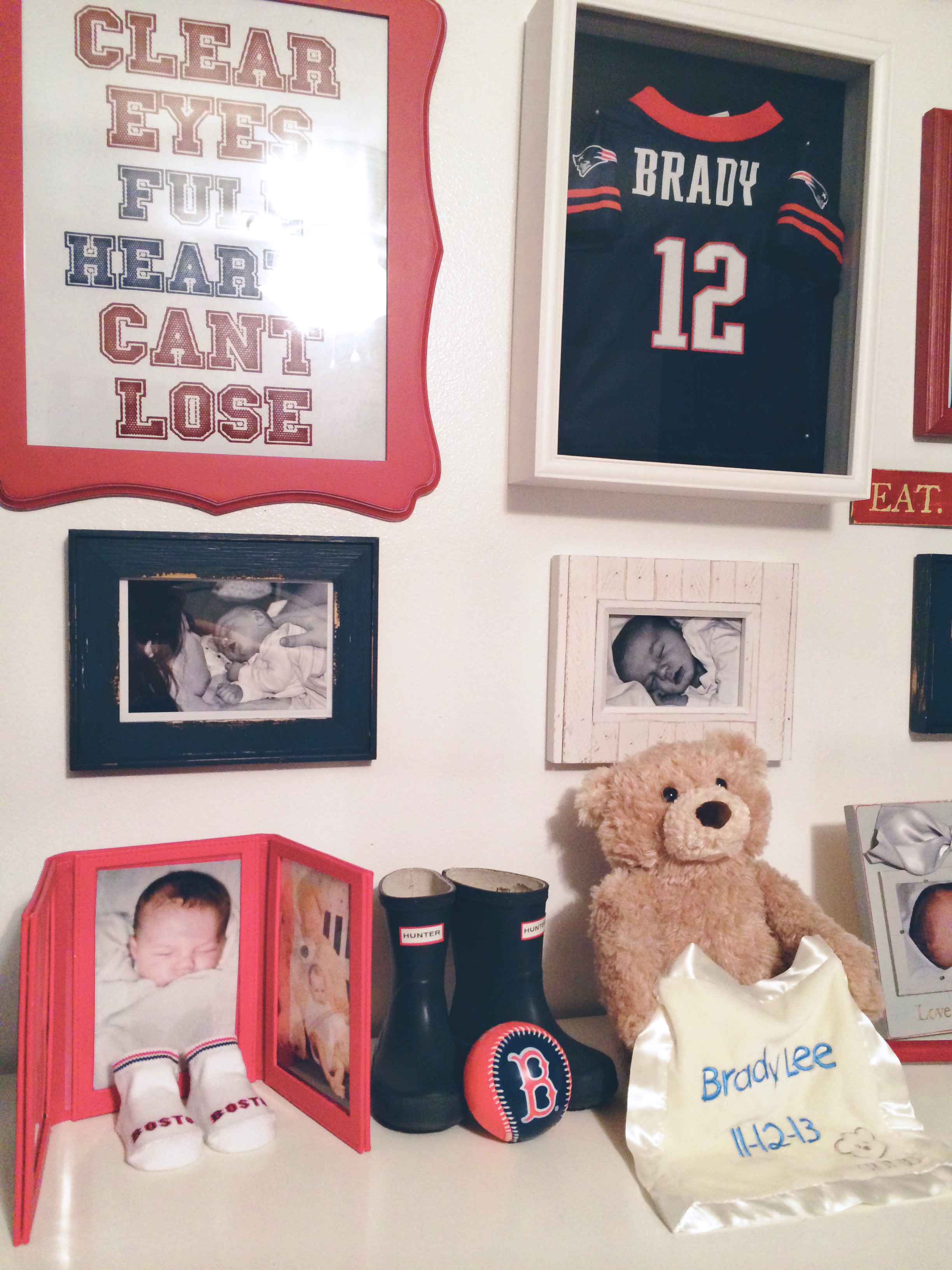 Brady's Nursery- Red Sox Patriots Theme Sports Nursery- www.frostedevents.com