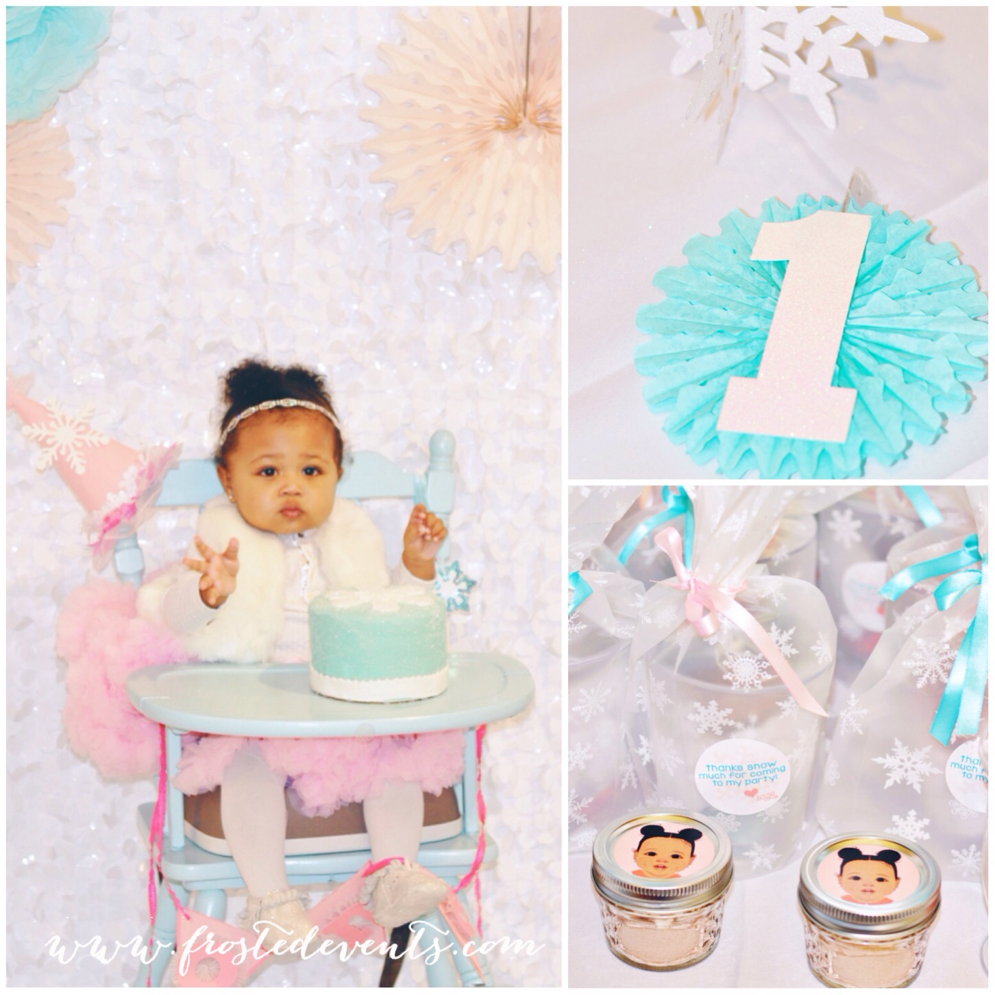 Winter-Wonderland-First-Birthday-Party by www.frostedevents.com