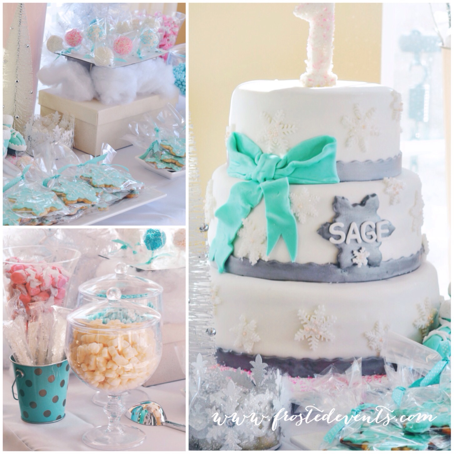 Winter-Wonderland-First-Birthday-Party by www.frostedevents.com
