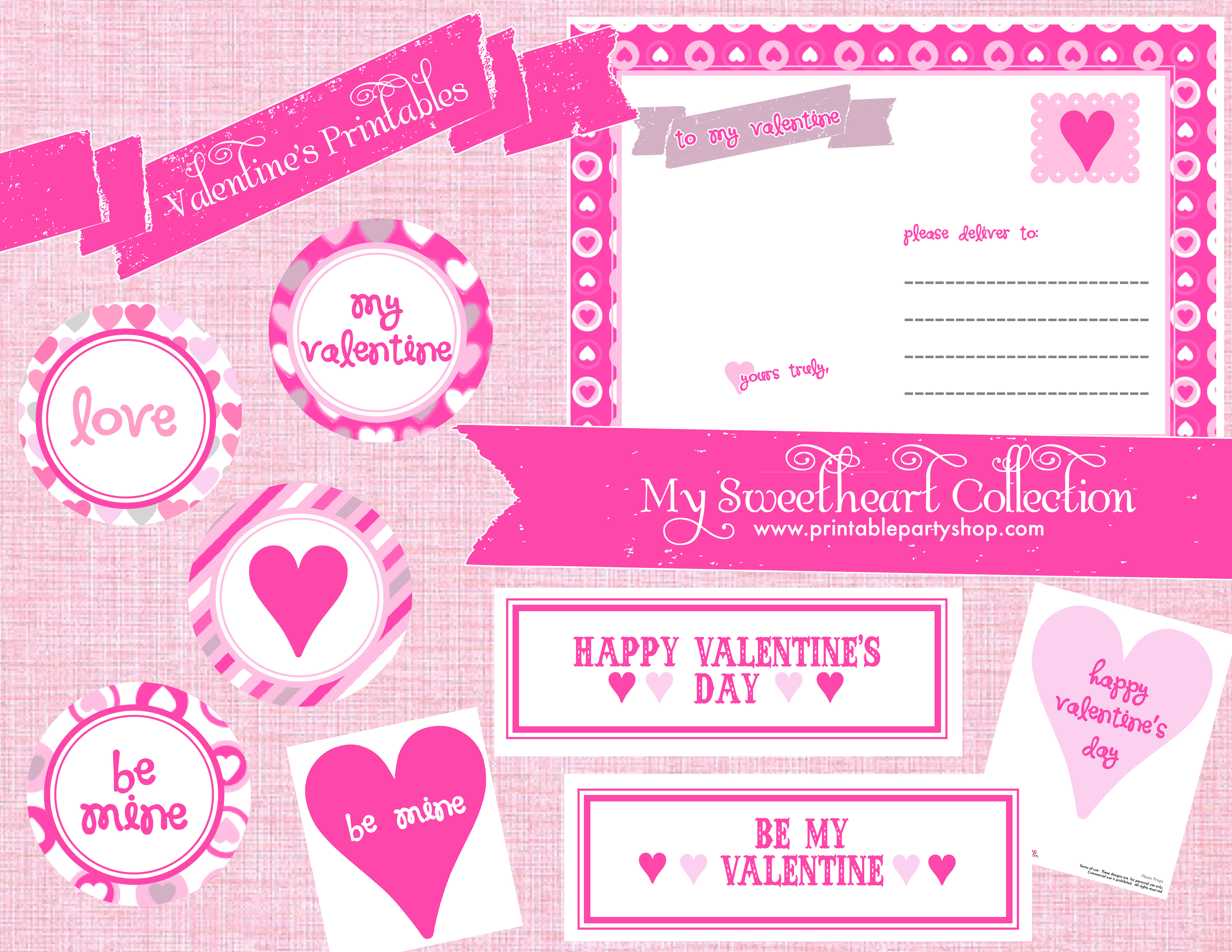 Valentines Day Party Free Printables www.frostedevents.com