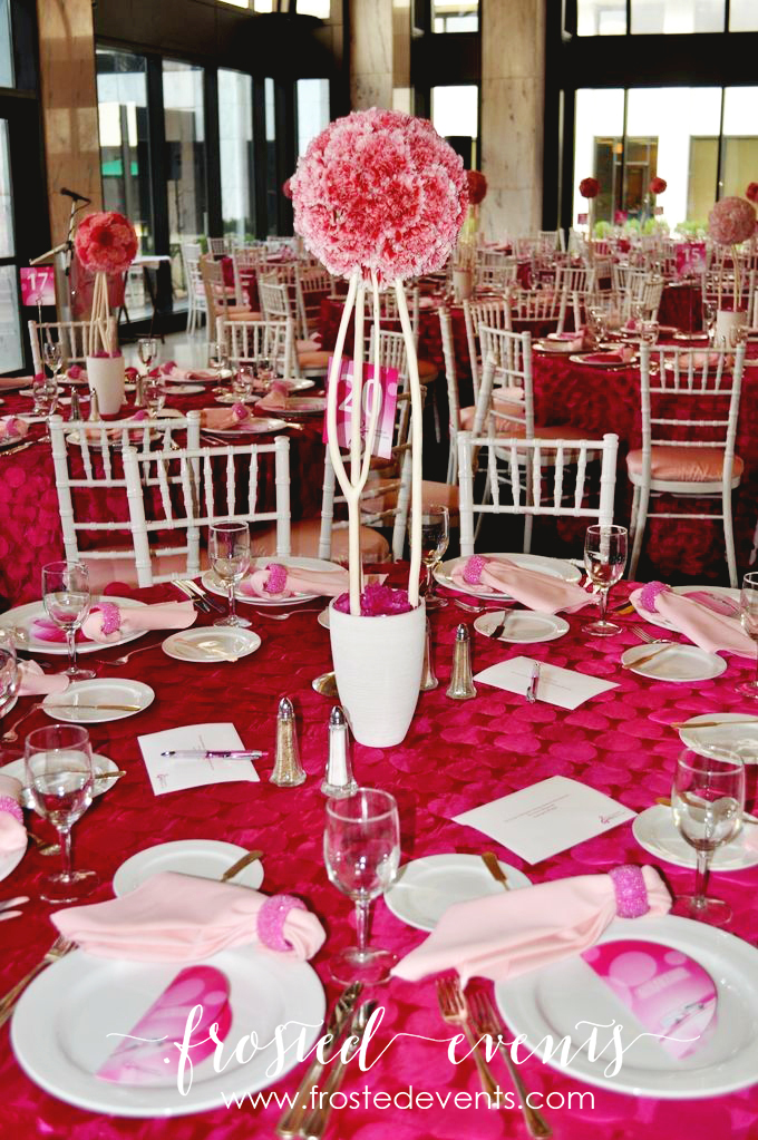 La Vie en Rose Breast Cancer Event -Pink Candy Dessert Table by Frosted Events frostedevents.com sponsored by KitchenAid 