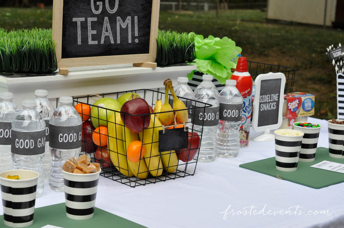 Easy Party Food Ideas- Sports Team Snack Table