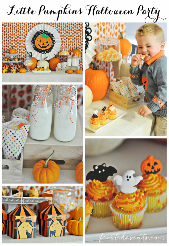 collage-03-halloween-ideas-for-kids-halloween-party-pumkin-theme-frostedeventscom