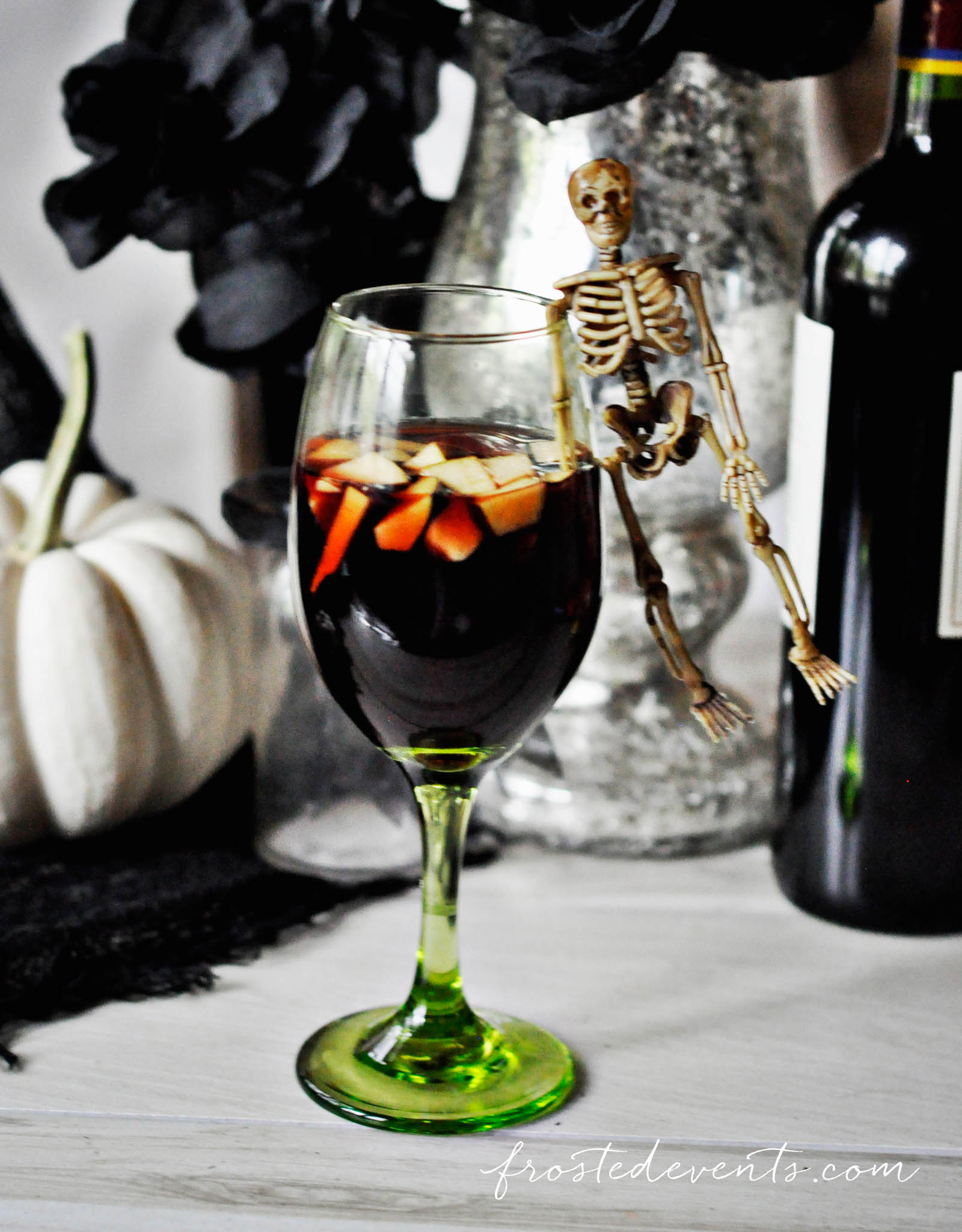 Halloween Party Drinks- Halloween Cocktails- Scary Good Sangria frostedeventscom 