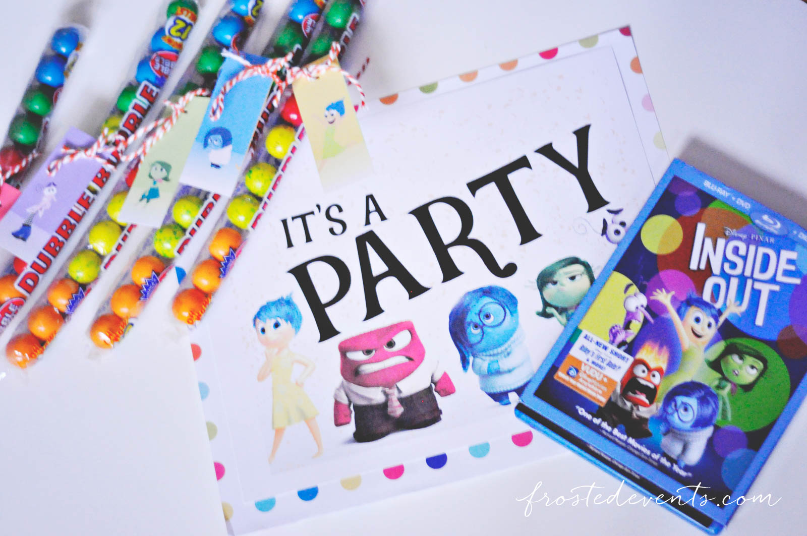 Inside Out Party Ideas Disney Movie Party frostedevents.com