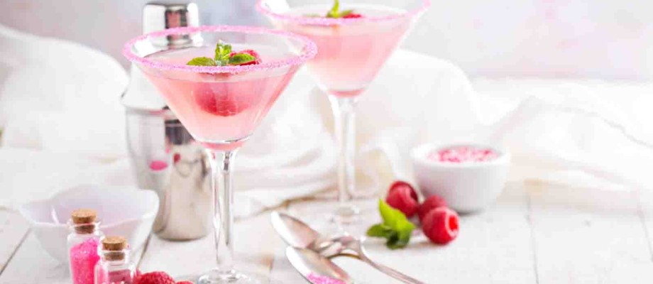 Happy Galentines Day Raspberry Crush Martini Recipe Valentines Day Cocktail Drinks and Party Ideas