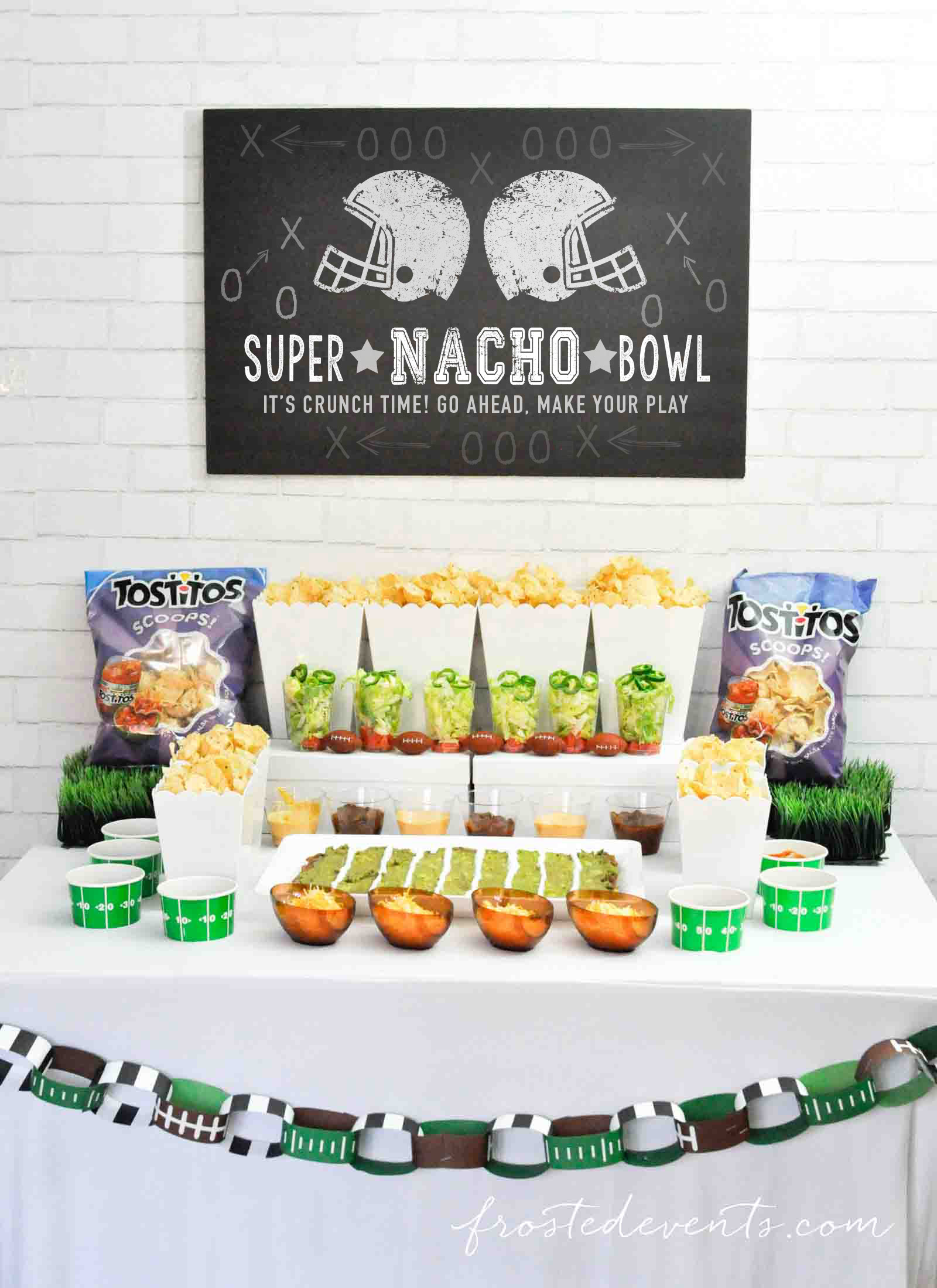 Football Party Snack Ideas Super Bowl Nacho Bar with Tostitos Food Ideas