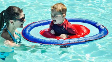 Teaching Our Toddler to Swim Step by Step Starting with SwimWays Float