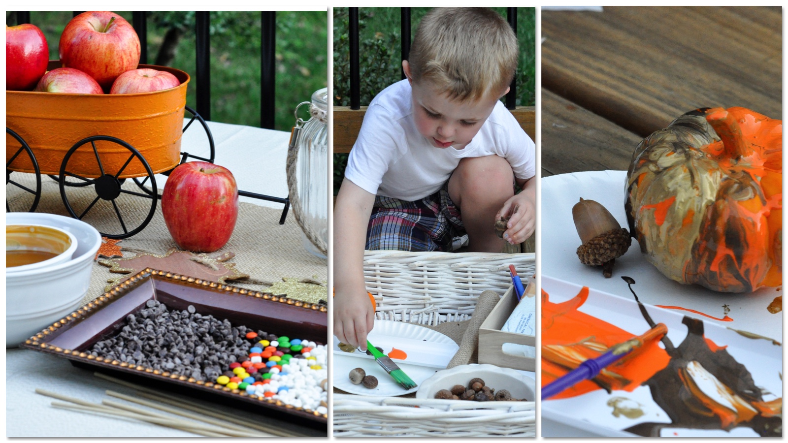 Fall Activities for Kids – A Painting Pumpkins & Acorns Party