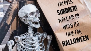 Halloween memes - Funny Halloween pics to share- I'm over summer, wake me up when it's Halloween! via frostedevents.com @frostedevents #halloween #halloweenmemes