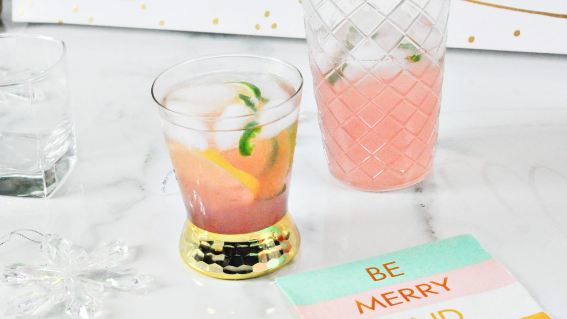 Holiday Cocktail Recipe Spicy Watermelon Margarita Drink via frostedmoms @frostedevents