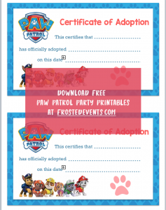 Paw Patrol Party Printables Paw Patrol Birthday Party Free Printable Decorations via frostedevents.com Misty Nelson