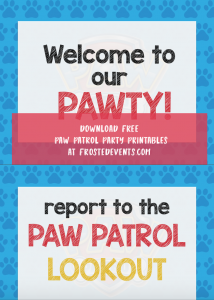 Paw Patrol Party Printables Paw Patrol Birthday Party Free Printable Decorations via frostedevents.com Misty Nelson 