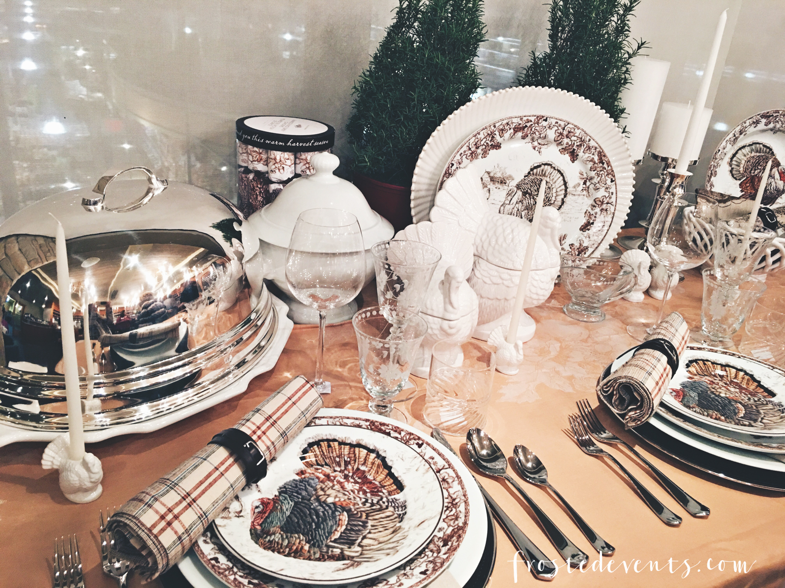 Thanksgiving Dinner Whole Foods and Williams Sonoma Table Decor via Misty Nelson @frostedevents frostedMOMS 