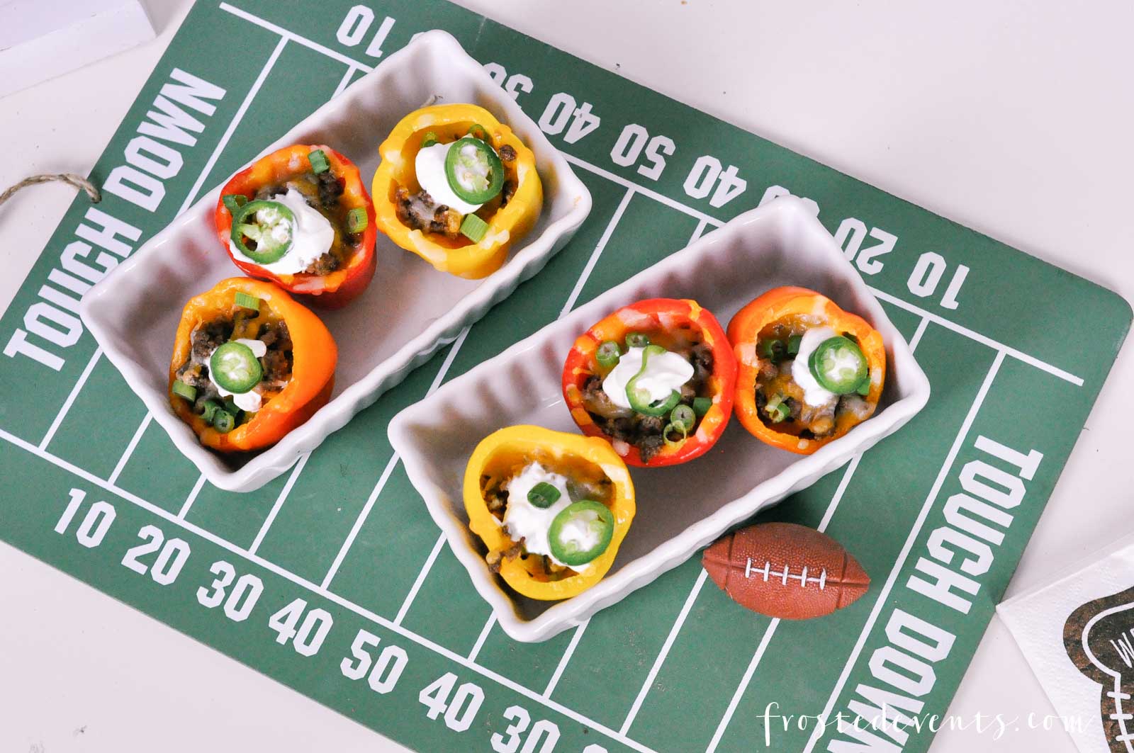 Football Food Ideas for a Winning Superbowl Party via frostedevents Snack recipes and Gameday favorites 