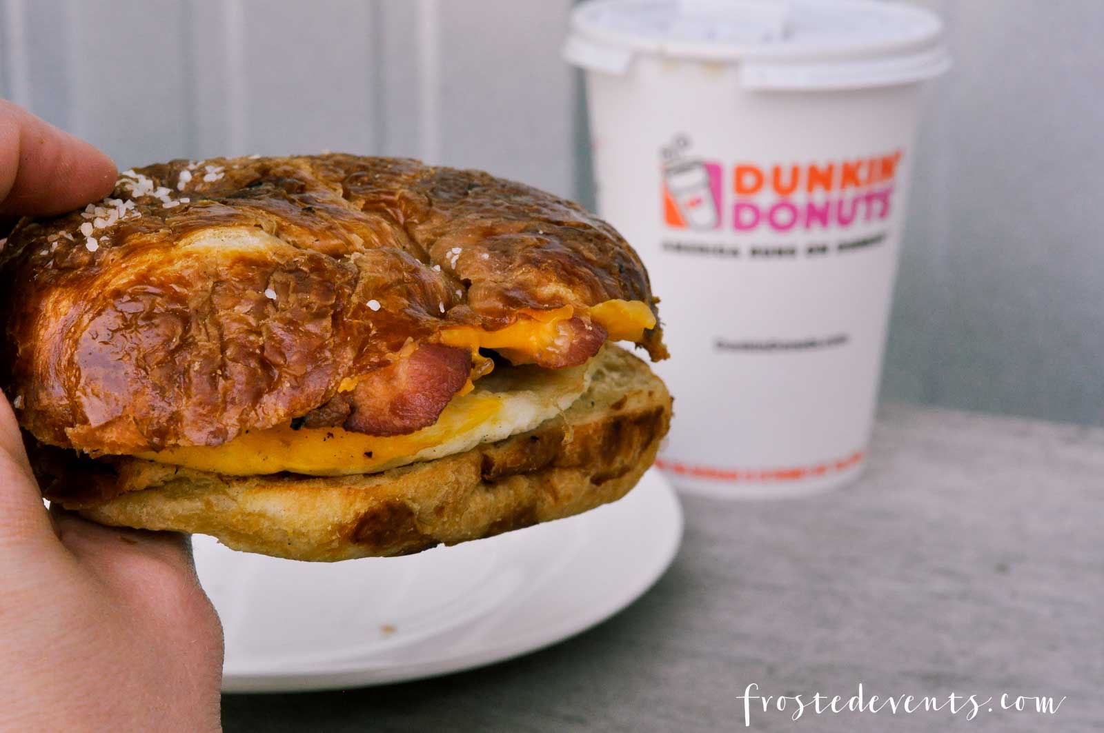 dunkindonutsbreakfastsandwichpretzelbun4 Frosted Moms