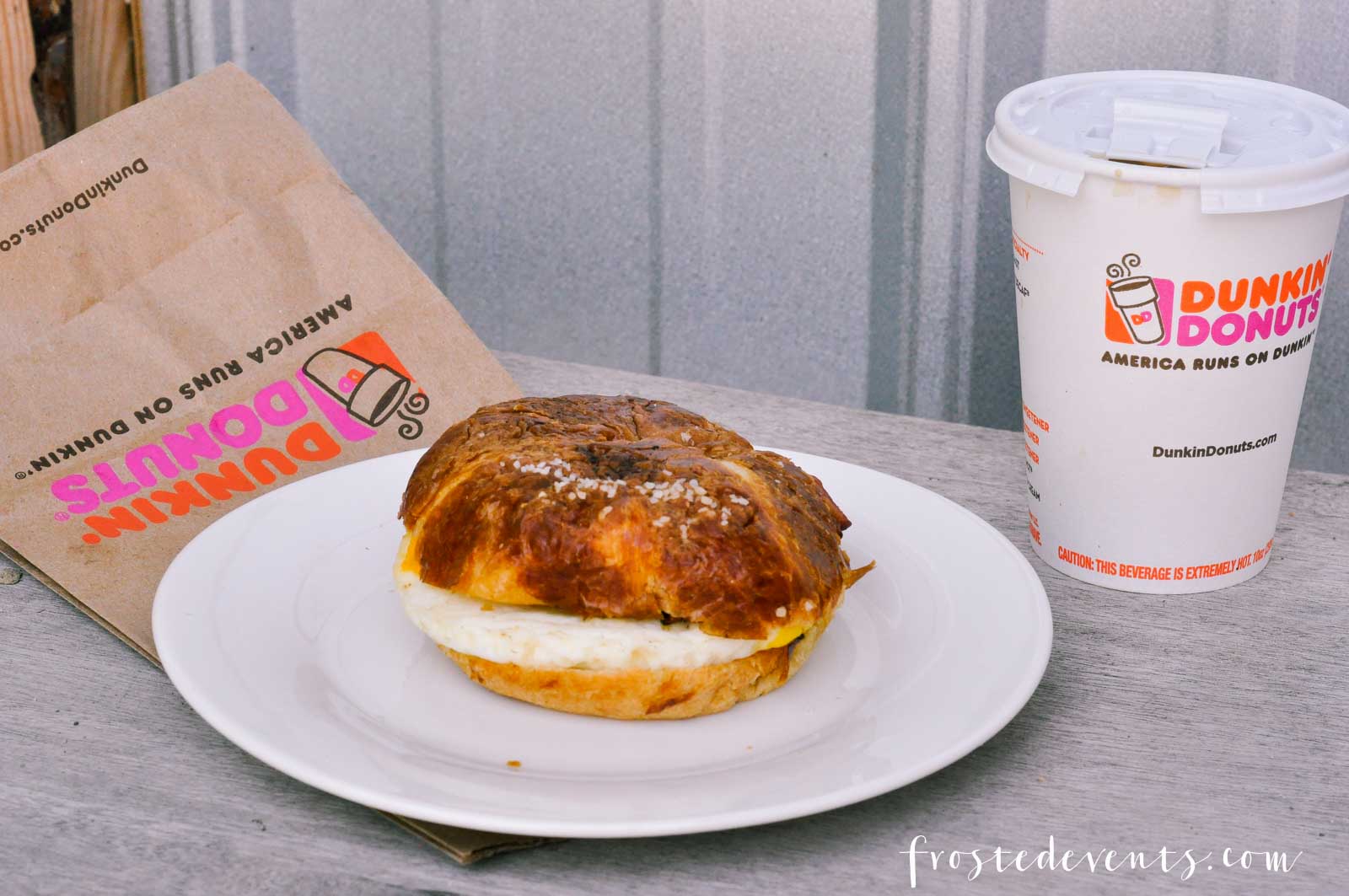 dunkindonutsbreakfastsandwichpretzelbun Frosted Moms
