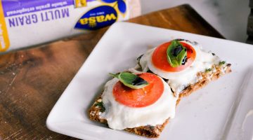 Tomato Mozzarella Caprese Recipe with WASA Crispbread via Misty Nelson frostedMOMS @frostedevents