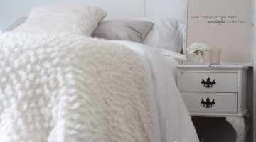 Our Guest Bedroom Makeover Details via Misty Nelson best sheets, mattress topper, best towels, best pillow for a cozy bed