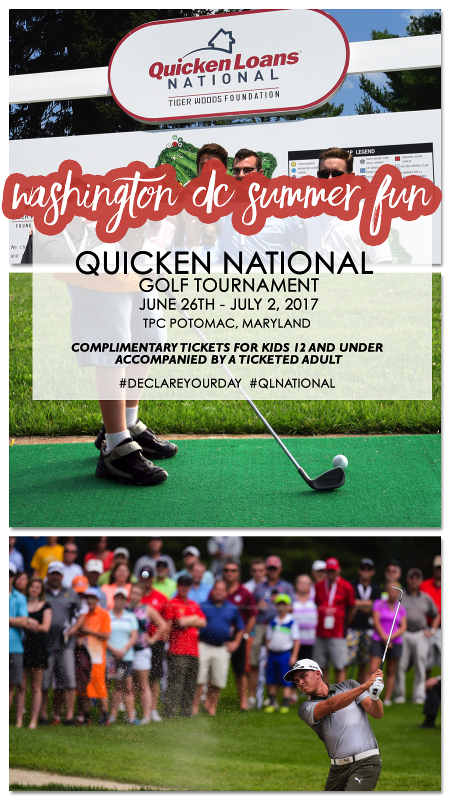 Things to Do DC Quicken Loans National Golf Tournament Tiger Woods Foundation via Misty Nelson mom blogger, family friendly events washington dc 