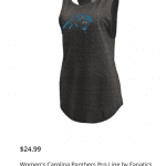 Carolina Panthers Tank Top - Carolina Panthers Apparel NFL Fanstyle Football Fashion and Fun via Misty Nelson Influencer and Lifestyle Blogger frostedblog @frostedevents Patriots fashion and Carolina Panthers Fashion
