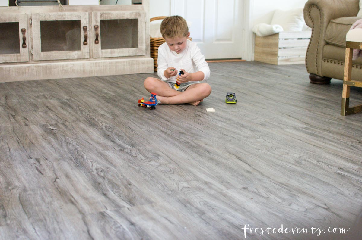 Luxury Vinyl Flooring Reveal! Our Latest Home Renovation DIY Project via Misty Nelson frostedblog