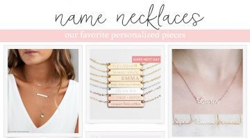 Name Necklace - Our Favorite Personalized Pieces and Where to Shop for Custom Jewelry via frostedblog frostedevents.com @frostedevents #namenecklace #jewelry #fashion