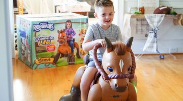 KidTrax Rideamals Scout Pony Kids Ride-On Toys - Hot Toys 2018 via Misty Nelson, Frosted Blog @frostedevents