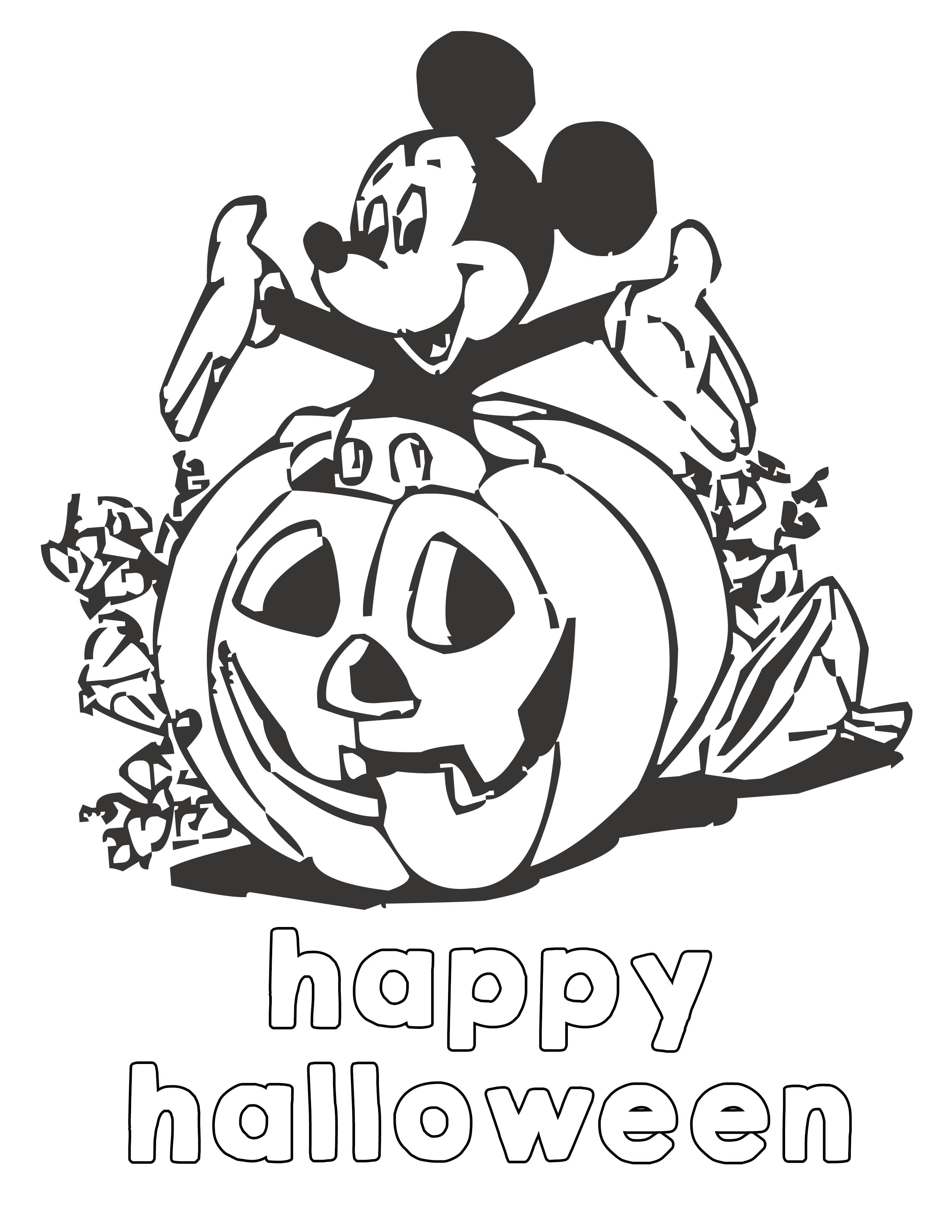 Halloween Coloring Pages -Mickey Mouse Halloween- free printable coloring pages for kids - Misty Nelson @frostedevents