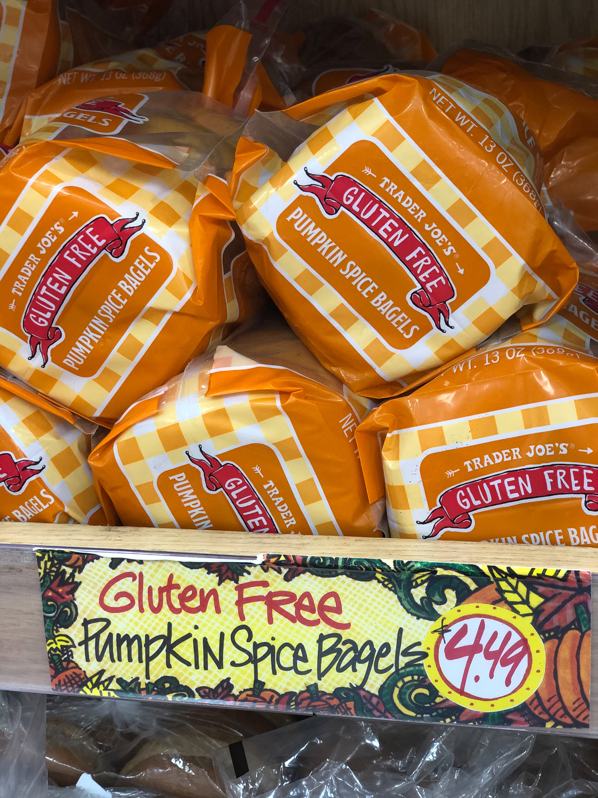 50+ Trader Joe's Pumpkin Favorites and Fall Eats - Gluten Free Pumpkin Spice Bagels
