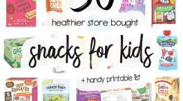Healthy Snacks for Kids - Store Bought Kids Snacks and printable grocery list for moms