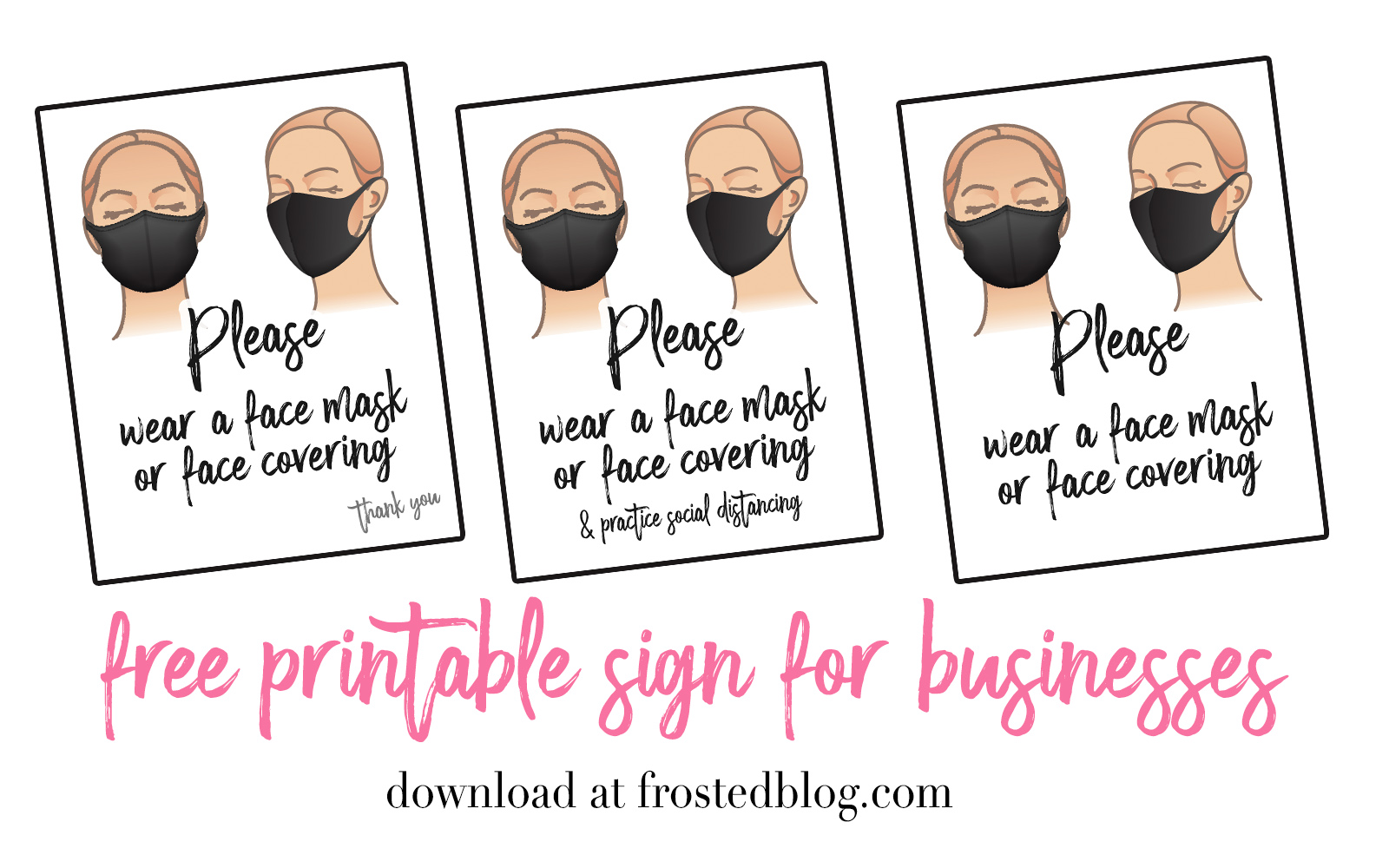 Please Wear Mask Sign Printable