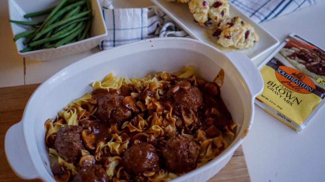 Meatballs & Mushroom Gravy Recipe