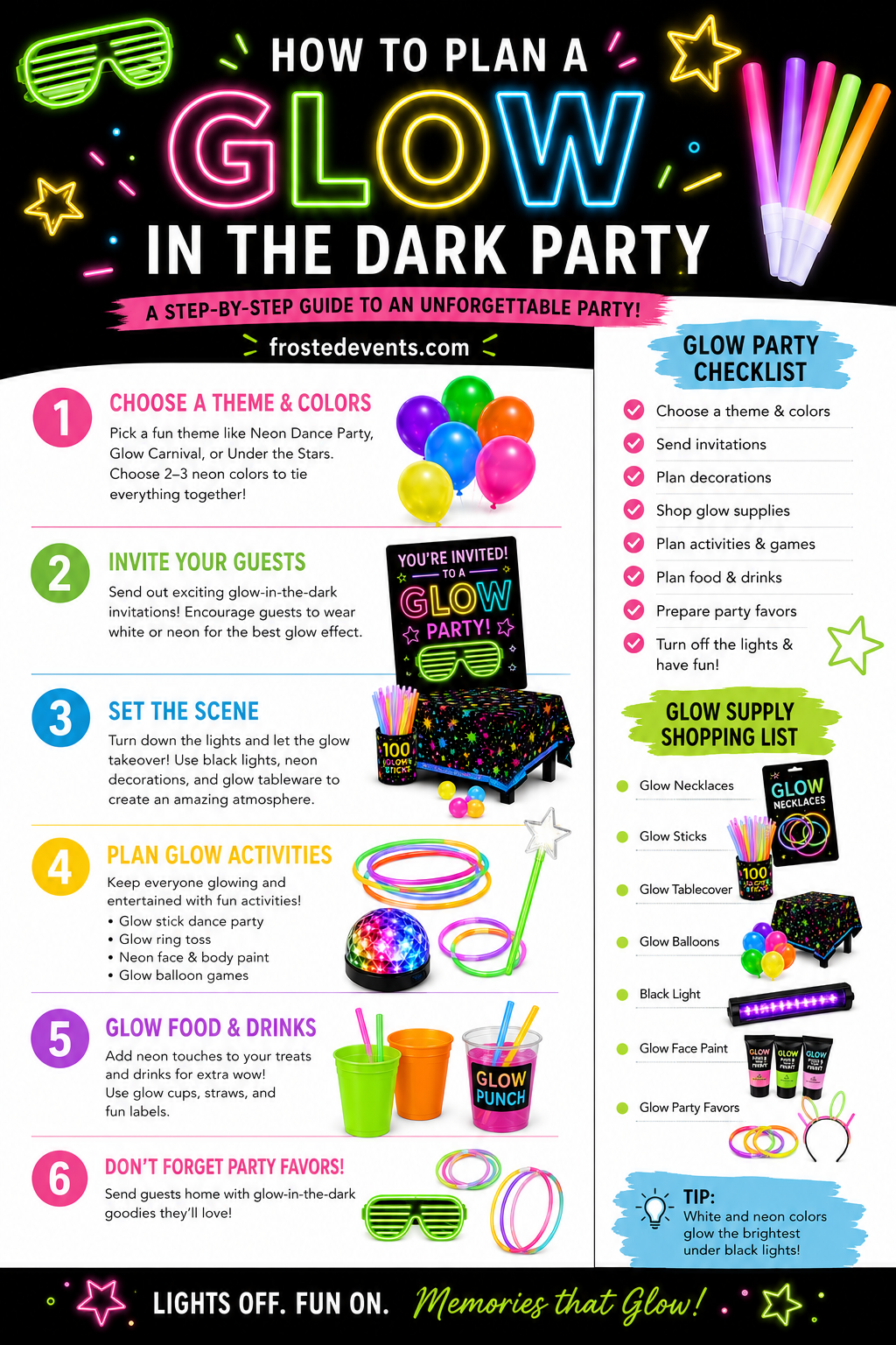 glow in the dark party planner