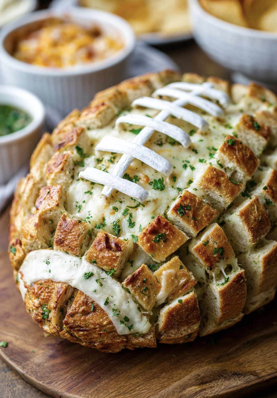 Cheesy Football Bread Recipe – The Ultimate Game Day Appetizer