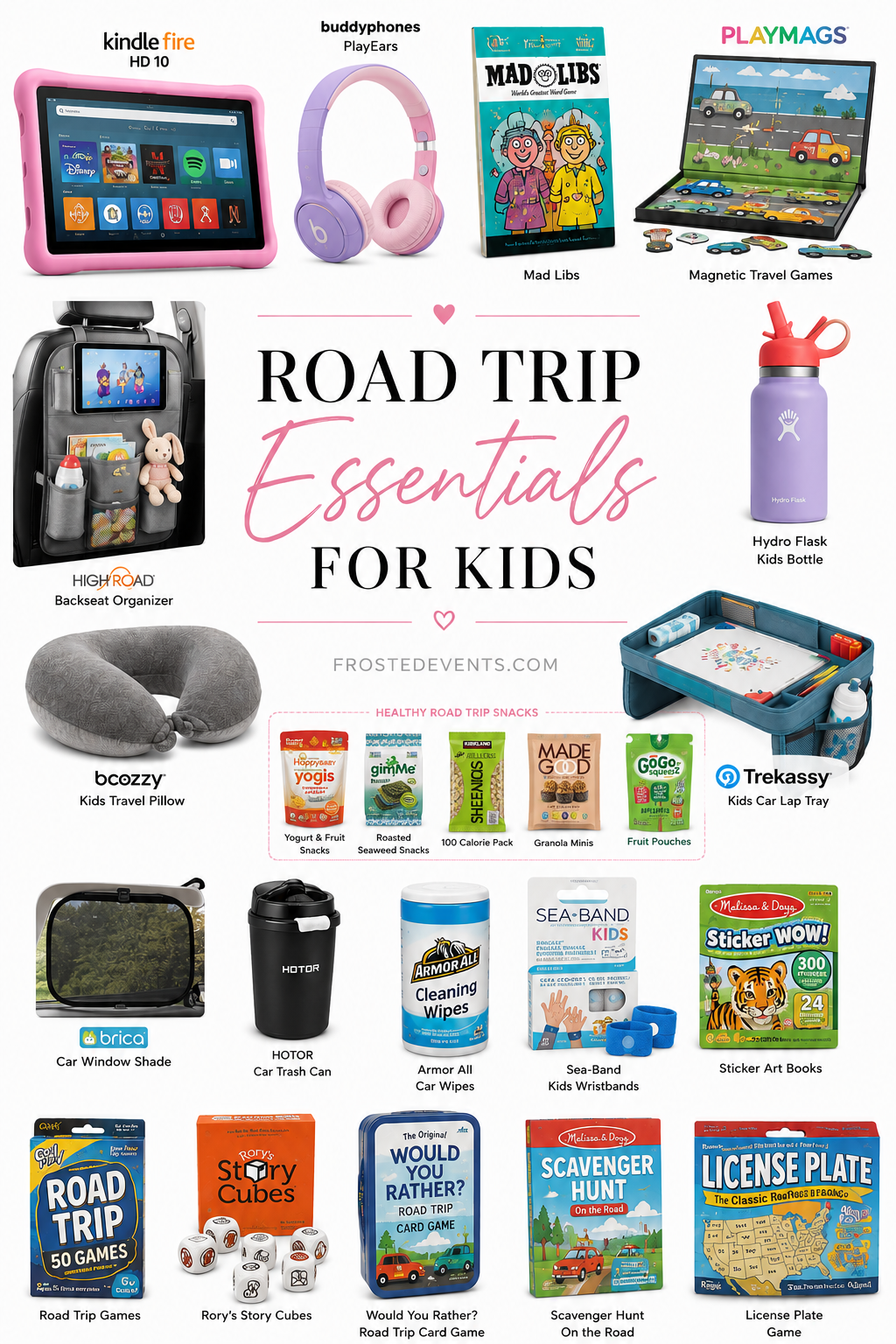 road trip essentials for kids family travel vacation