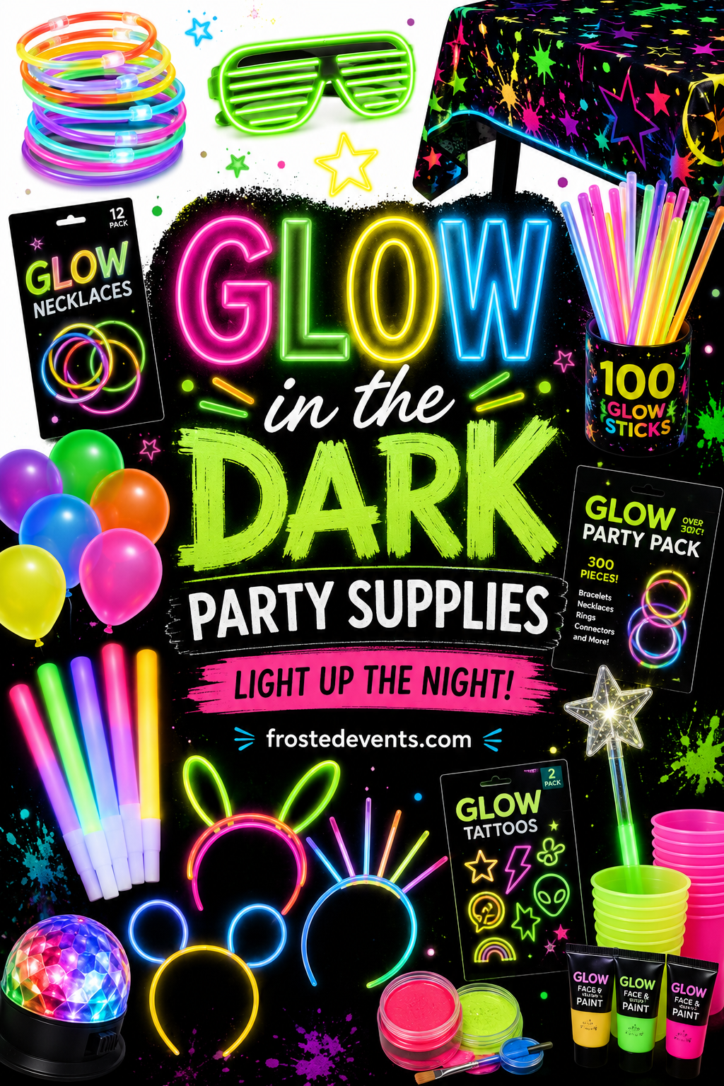 glow in the dark party supplies